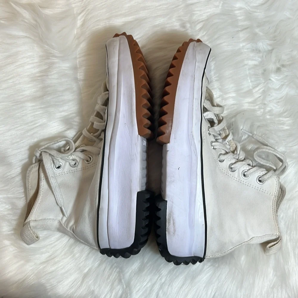 Converse White Run Star Hike Hi Platform Sneakers - Picture 8 of 16